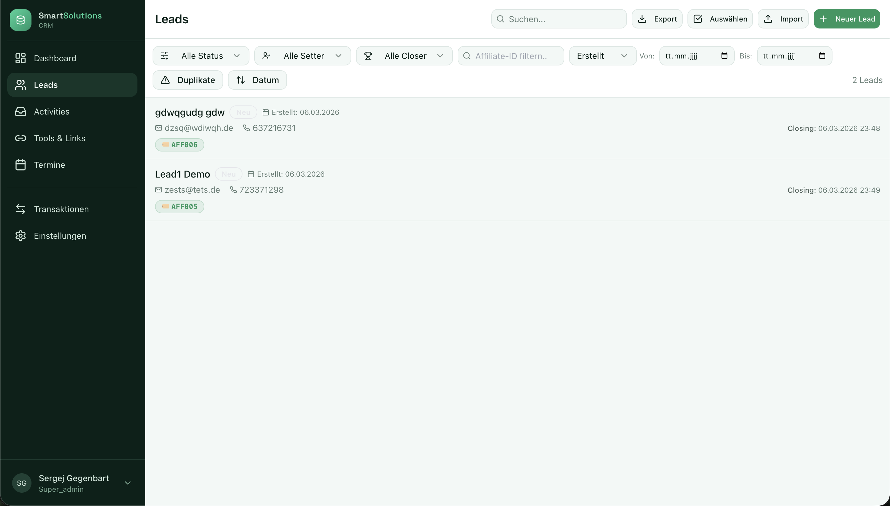 SmartSolutions CRM — Screenshot 3